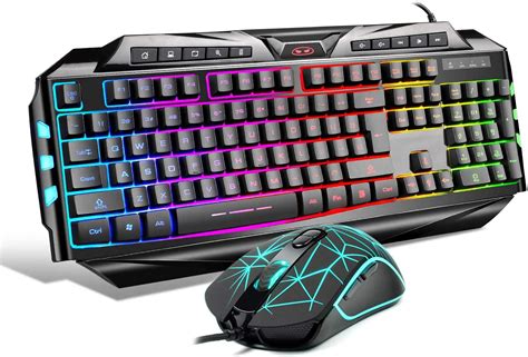 Wired Gaming Keyboard and Mouse Combo,MageGee GK710 Backlit Keyboard ...