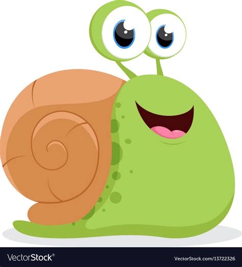 Cute snail cartoon Royalty Free Vector Image - VectorStock