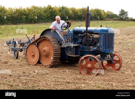 Fordson Major E1A half track tractor and cultivator Stock Photo - Alamy