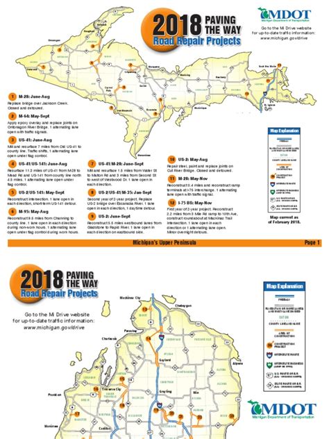 MDOT 2018 construction map now available for download | Road ...