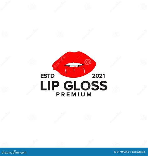 Lip Gloss Logo Design Template Stock Vector - Illustration of black ...