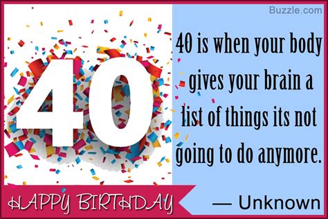 Funny 40th birthday quotes – Artofit