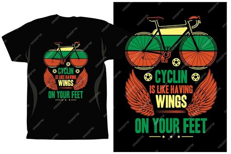 Premium Vector | Cycling t-shirt design vector graphics. unisex ...