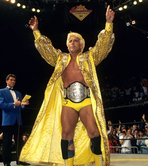 Ric Flair in yellow Nwa Wrestling, World Championship Wrestling ...