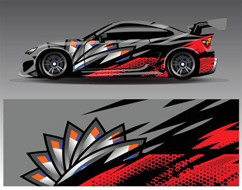 Car wrap design vector. Graphic abstract stripe racing background kit ...