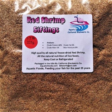 Aquatic Foods Freeze Dried Red Shrimp Fine Powder Siftings 1/2-lb ...