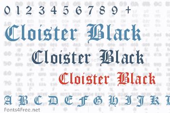 Cloister Black Font Download - Fonts4Free