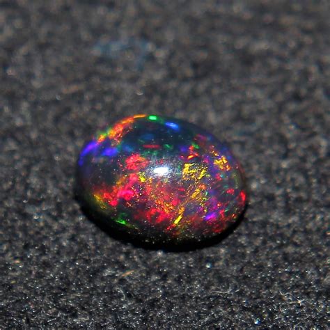 7x5mm Opal Natural Black Ethiopian Fire Opal Black Opal - Etsy India