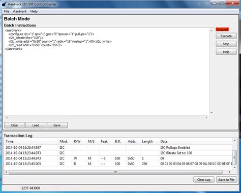 Programming I2C EEPROM using Aardvark Adapter and Control Center Serial ...