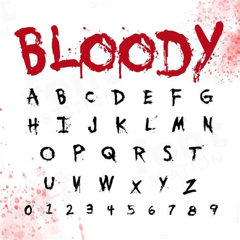 Bloody Font - Instant Download