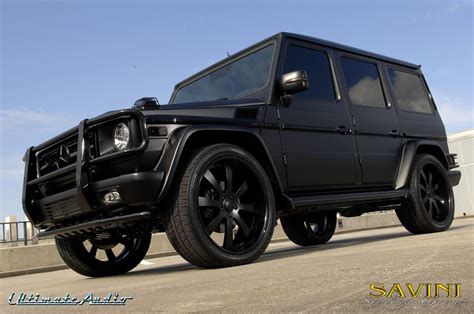 Matte Black Mercedes G-Wagon on Savini SV-28s wheels