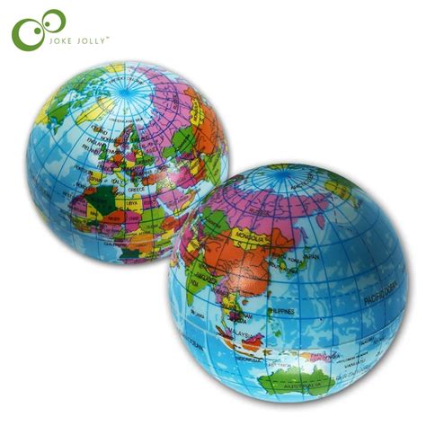 2pcs/lot Mini Foam World Globe Teach Education Earth Atlas Geography ...