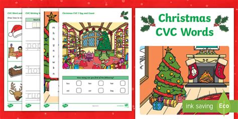 Christmas CVC Word Activity Booklet | Primary Resources