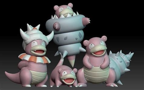 Pokemon Slowpoke Mega Slowbro Slowking 3D model 3D printable | CGTrader