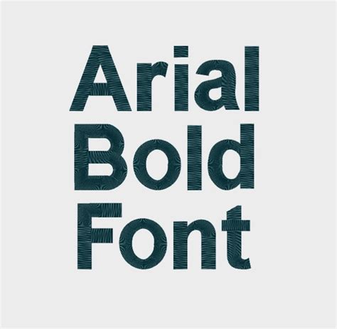 Arial Bold Font Embroidery Machine Font in 3 Sizes 0.5 - Etsy