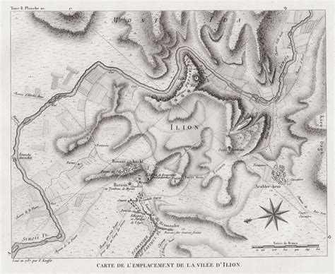 "Carte de l'Emplacement de la Ville d'Ilion" - Troy Troja Hisarlik ...