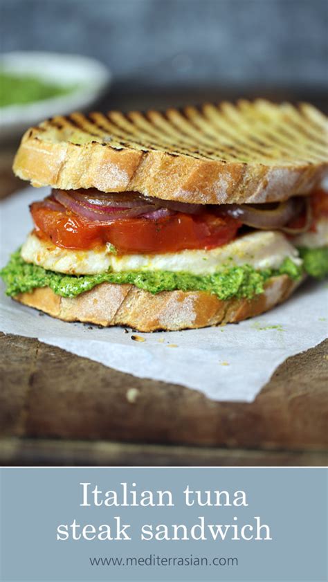 Italian tuna steak sandwich | Tuna steaks, Steak lunch, Healthy ...