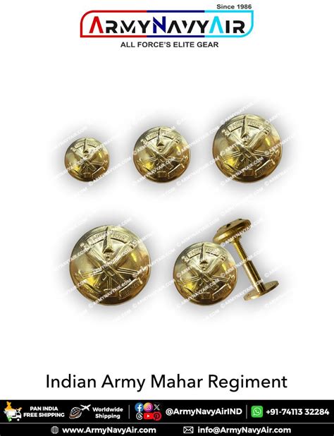 Buy Indian Army Mahar Uniform Buttons Online at ArmyNavyAir.com