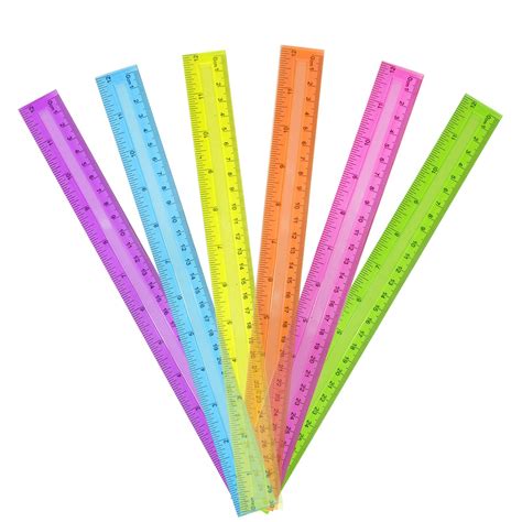 Snapklik.com : DAGONGREN 30 Pack Clear Plastic Rulers 12 Inch ...