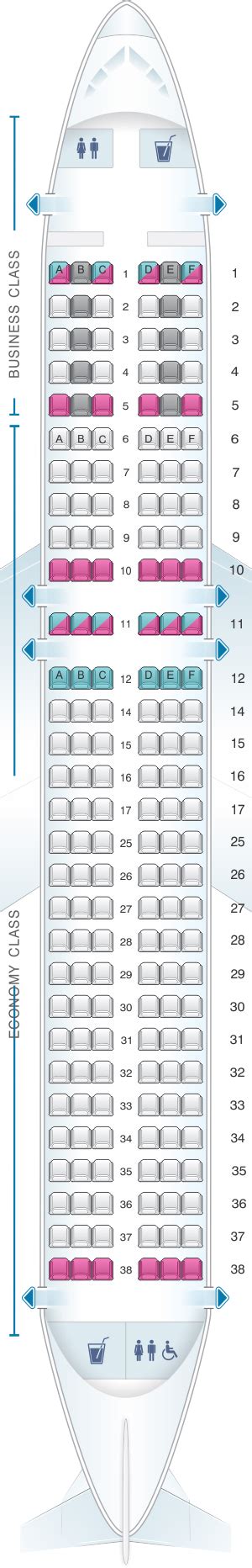 Airbus A320 Seat Map | Color 2018