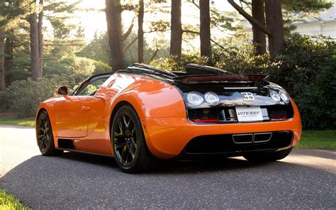 Orange and black coupe, Bugatti Veyron, Bugatti Veyron vitesse, car HD ...