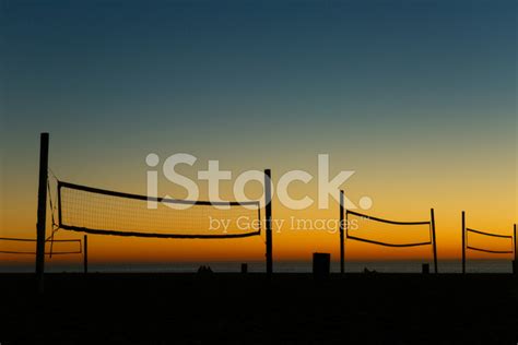 Beach Volleyball Nets At Sunset Stock Photo | Royalty-Free | FreeImages