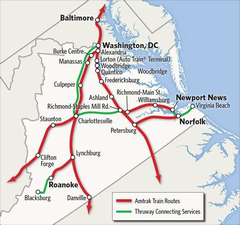 Thruway Bus Connections in Virginia | Amtrak