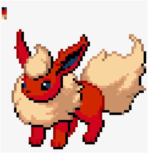 Cute Flareon Pixel Art Grid - Pixel Art Grid Gallery