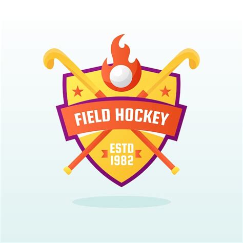 Premium Vector | Field hockey logo design