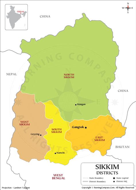 Sikkim District Map Sikkim Political Map | Images and Photos finder