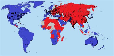 Map of the World had the Cold War gone 'hot' during the mid-1980's ...