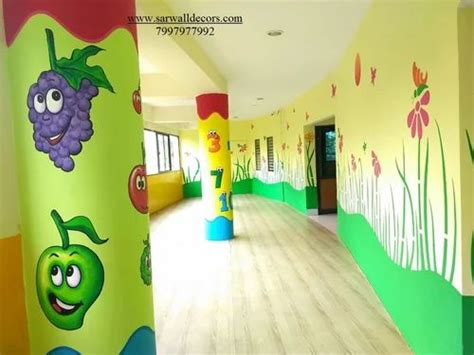 School Corridor Art And Cartoon Wall Painting at Rs 50/square feet ...