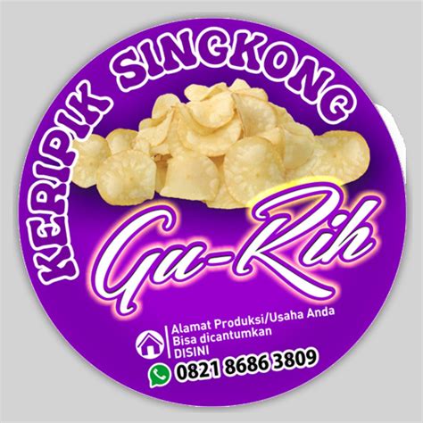 Contoh Desain Label Kemasan Keripik Singkong Sederhana Contoh Surat ...