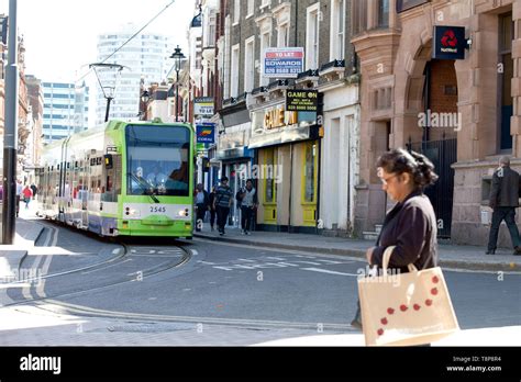 Trams in and around Croydon Stock Photo - Alamy