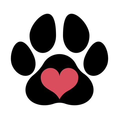 Paw Print SVG Paw Love SVG Dog Paw Cat Paw Paw Print | Etsy