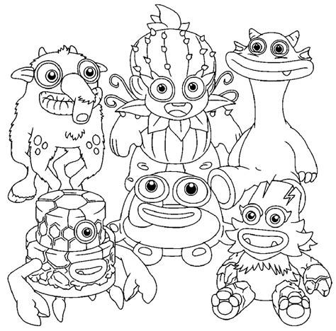 My Singing Monsters Shugabush Coloring Page Coloring Pages