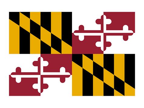 Maryland State Flag PNG & SVG Vector - Freebie Supply