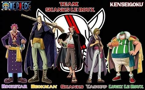 ONE PIECE, Red Haired Pirates, Shanks, Benn Beckman, Rockstar, Lucky ...