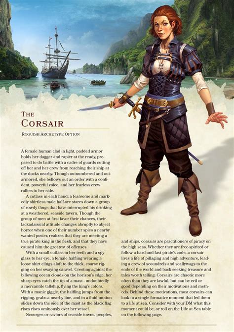 The Corsair: Rogue Archetype | D&d dungeons and dragons, Dungeons and ...