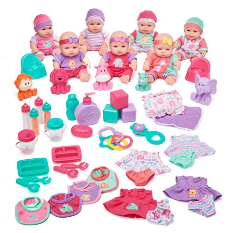 Kid Connection Deluxe 9" Baby Doll Playset, 48 Pieces - Walmart.com ...