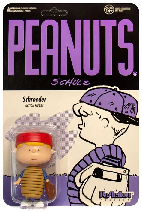 Peanuts ReAction Schroeder 3.75 Action Figure Baseball Outfit Super7 ...