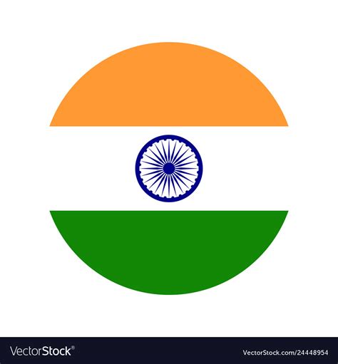 India flag icon isolate print Royalty Free Vector Image