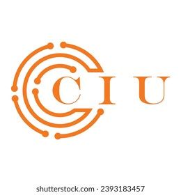 Ciu Letter Design Ciu Letter Technology Stock Vector (Royalty Free ...