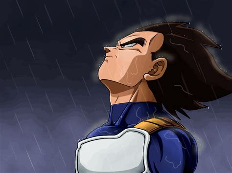 Vegeta in the Rain (GIF) by BlackShadowX306 on DeviantArt