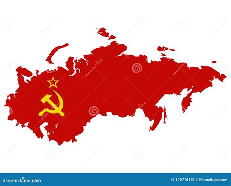 Soviet Flag Map