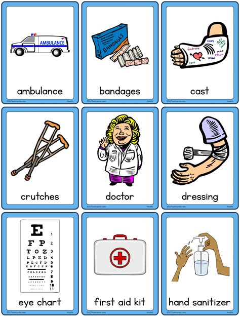 Health Flashcards – ESL Flashcards