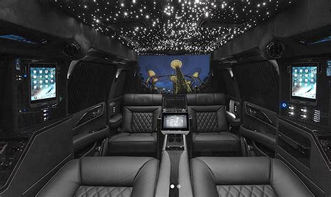 2021-cadillac-escalade-limo-office-interior - The Fast Lane Truck