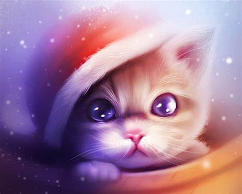 95+ Christmas Wallpaper Kittens Images - MyWeb