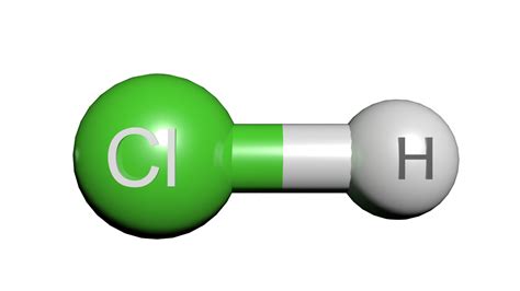 Hcl molecule hydrochloric acid 3D model - TurboSquid 1424824