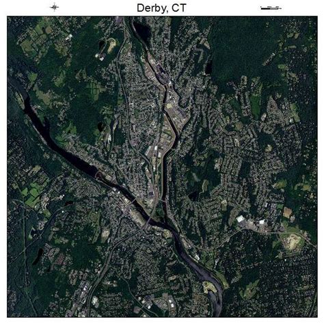 Aerial Photography Map of Derby, CT Connecticut